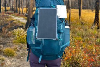 Backpack Solar Panel Charges While You Hike: Pale Blue Earth